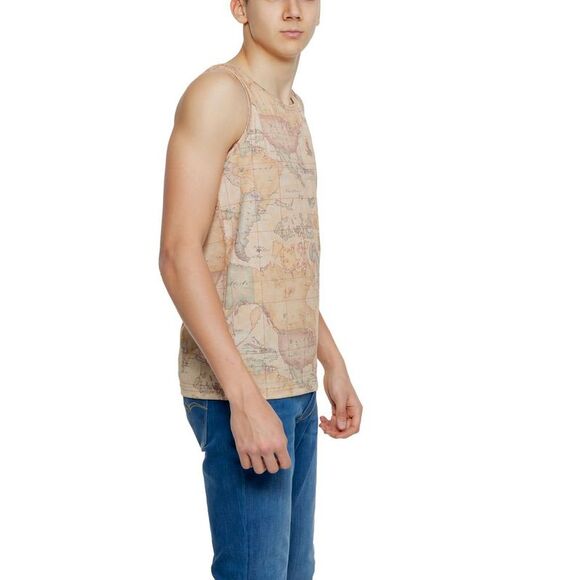 Alviero Martini Prima Classe Beige Polyester Tank Men's Tops
